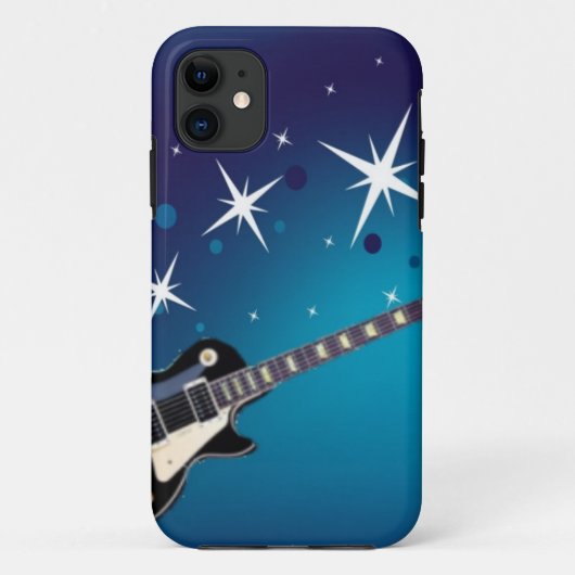 Gitarre - Blau Case-Mate iPhone Hülle (Rückseite)