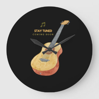Gitarre Bleibe Große Wanduhr