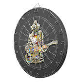 Gitarre Blues Mann - Feel it Dartscheibe (Vorderseite rechts)