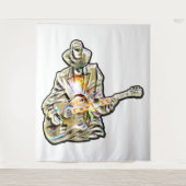 Gitarre Blues Mann - Feel it Wandteppich (Vorderseite)