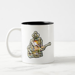 Gitarre Blues Mann - Feel it Zweifarbige Tasse