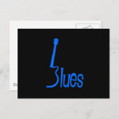 Gitarre Blues Postkarte (Vorne/Hinten)