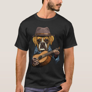 Gitarre Boxer Gitarrist Dog Guitarrist T-Shirt