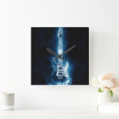 Gitarre Candy Tin Square Paper Untersetzer Schlüss Quadratische Wanduhr (Zuhause)