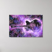 Gitarre Canvas Print Lila - Malerei Leinwanddruck (Vorderseite)