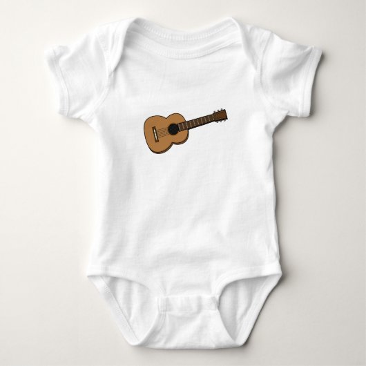 Gitarre-Cartoon Baby Strampler (Vorderseite)