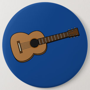 Gitarre-Cartoon Button