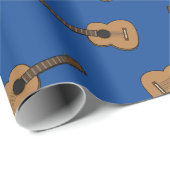 Gitarre-Cartoon Geschenkpapier (Rolleneckpunkt)