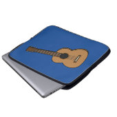 Gitarre-Cartoon Laptopschutzhülle (Vorne Knopf)