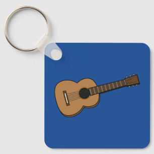 Gitarre-Cartoon Schlüsselanhänger