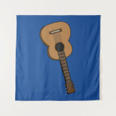 Gitarre-Cartoon Wandteppich (Vorderseite (Horizontal))