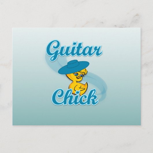Gitarre Chick #3 Postkarte (Vorderseite)
