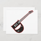 Gitarre D Postkarte (Vorne/Hinten)