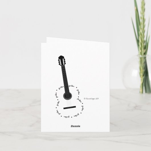 Gitarre danke Hinweis (Rückseite)