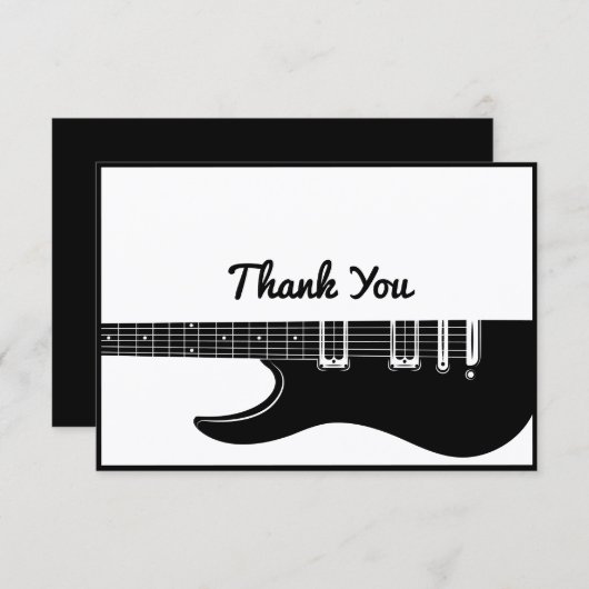 Gitarre Dankeskarte (Vorne/Hinten)