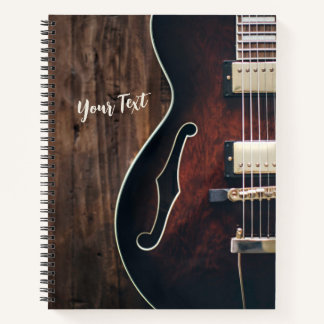 Gitarre Dark Wood Music Notizblock