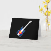 Gitarre der Colorado-Flagge Blankokarte Karte (Gelbe Blume)