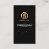 Gitarre des einfachen die schlichte blauen visitenkarte (Rückseite)