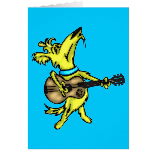 Gitarre, die Hund spielt (Vorne)