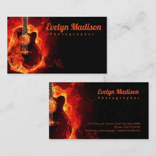 Gitarre digital visitenkarte (Vorne/Hinten)