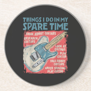 Gitarre Dinge, die ich in meiner Freizeit mache Lu Getränkeuntersetzer