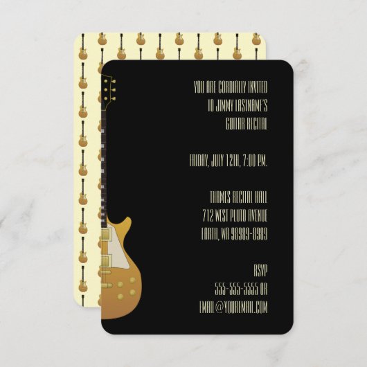 Gitarre Einladung (Vorne/Hinten)