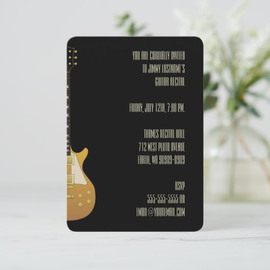 Gitarre Einladung (Stehend Vorderseite)