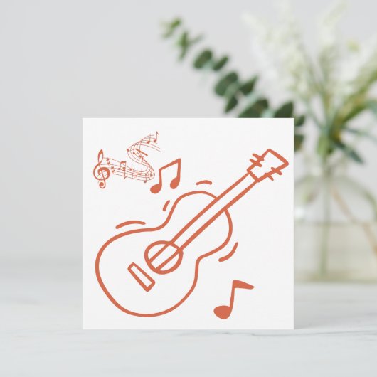 Gitarre Einladung (Stehend Vorderseite)