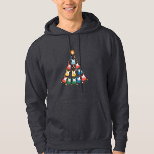 Gitarre Electric Music Instruments Weihnachtsbaum Hoodie