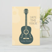 Gitarre Erwägungsgrund elegante stilvolle Leistung Einladung (Stehend Vorderseite)