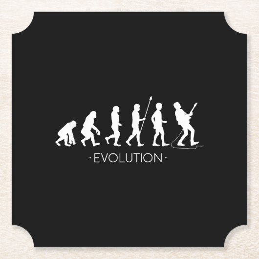Gitarre |Evolution des Gitarrist | Rock Music Guit Untersetzer (Vorderseite)