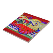 Gitarre extrahierte Kunst durch Sharles Fliese (Seite)