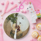Gitarre Fantasy dekoriert Pappteller (Party)