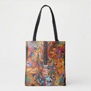 Gitarre, farbenfrohe Gitarre, Rockmusik Tasche