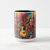 Gitarre Floral Medley 15 oz Tasse (Mittel)