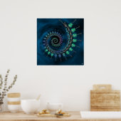 Gitarre-Fraktal-Poster Poster (Küche)