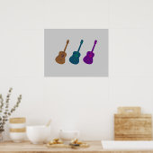Gitarre für Wände, Musik Poster (Küche)