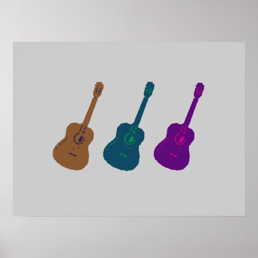 Gitarre für Wände, Musik Poster (Vorne)