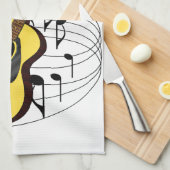 Gitarre Geschirrtuch (Viertel Falte)