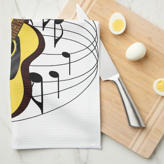 Gitarre Geschirrtuch (Viertel Falte)