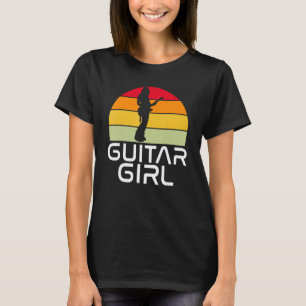 Gitarre-Girl-Musikinstrument Gitarrist T-Shirt