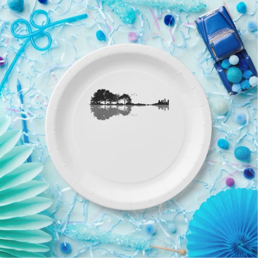 Gitarre-Gitarre-Natur Est Musik Bass Gitarrist Pappteller (Party)