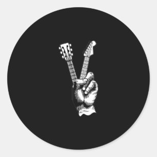 Gitarre-Gitarrist Bass Player Musician Runder Aufkleber