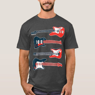 Gitarre Gitarrist Liebhaber Instrument E-Bass T-Shirt