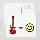 Gitarre gleicht Glück Postkarte (Vorne/Hinten)