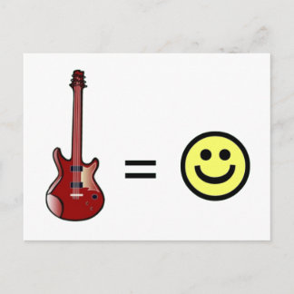 Gitarre gleicht Glück Postkarte