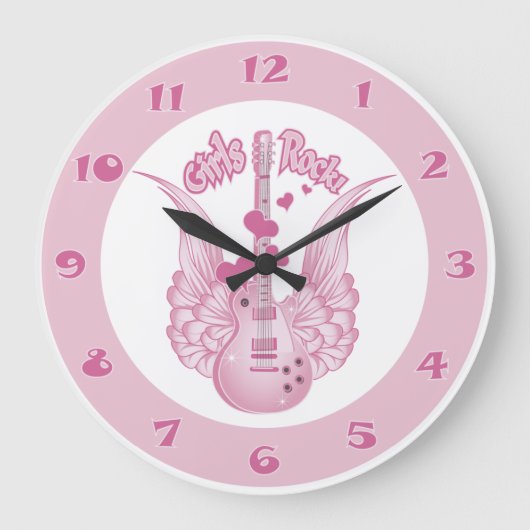 Gitarre Große Wanduhr (Vorderseite)