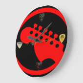 "Gitarre " Große Wanduhr (Winkel)