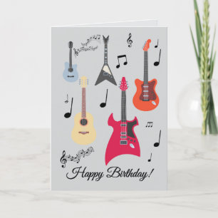 Gitarre Happy Birthday Karte