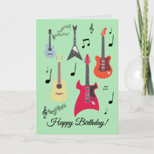 Gitarre Happy Birthday Karte